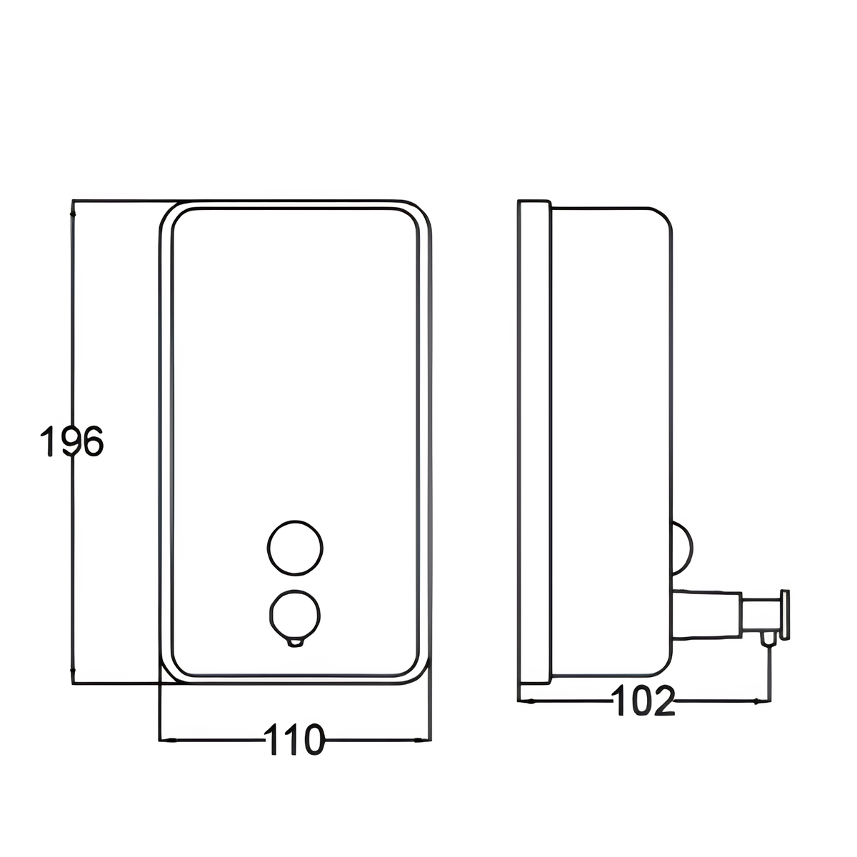 Onimi SD800C 800ml Stainless Steel 304 Wall-Mounted Soap Dispenser – Polished Chrome Finish