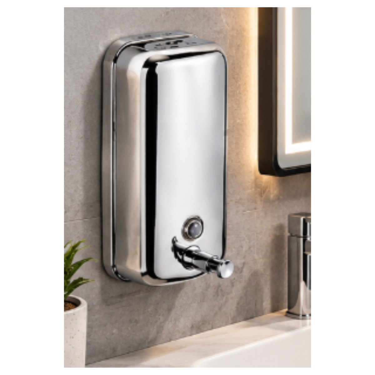 Onimi SD1000C 1000ml Stainless Steel 304 Wall-Mounted Soap Dispenser – Polished Chrome Finish
