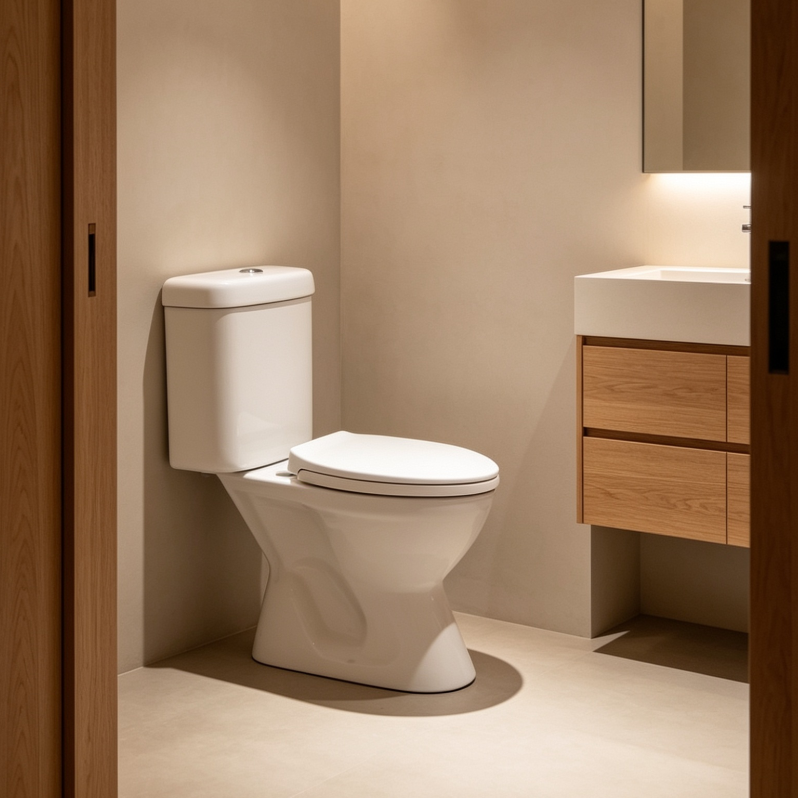 Asher C 111 S Close Coupled Water Closet S-Trap 250mm Dual Flush Button Soft Close Seat Cover Jamban Duduk