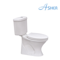 Asher C 110 S/P Close Coupled Water Closet Dual Flush Button Soft Close Seat Cover S-Trap 250mm/ 150mm P-Trap 180mm Jamban Duduk