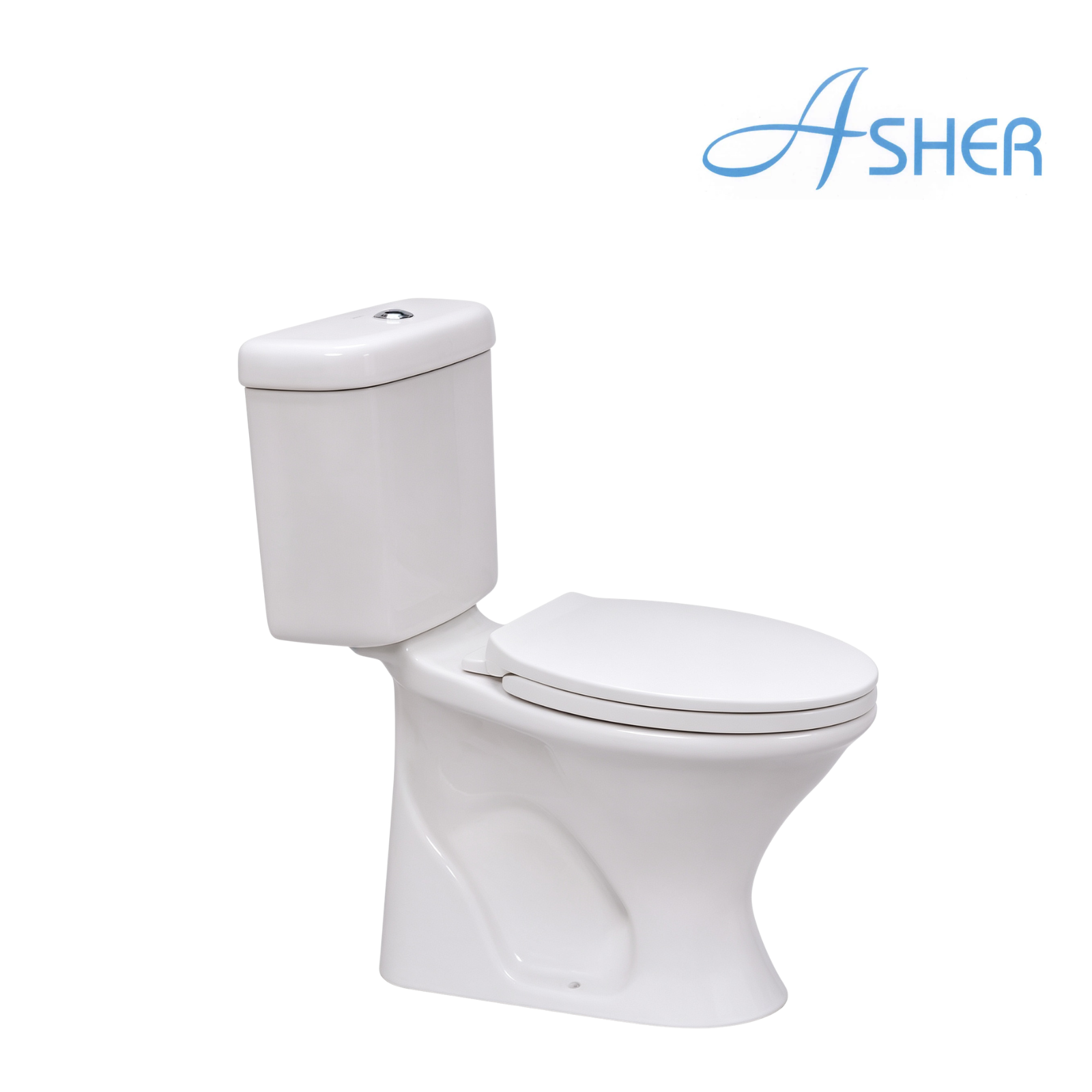 Asher C 110 S/P Close Coupled Water Closet Dual Flush Button Soft Close Seat Cover S-Trap 250mm/ 150mm P-Trap 180mm Jamban Duduk