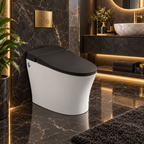Saniware WC-1002-UFC 680mm Ceramic Tankless Siphonic One-Piece Toilet Mangkuk Tandas Bilik Mandi S-Trap 250mm & 300mm Roughing-In – White, Black, Grey & Green