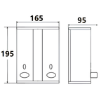 Onimi LD800B 800ml ABS Wall-Mounted Double Polished Chrome Finish Soap Dispenser