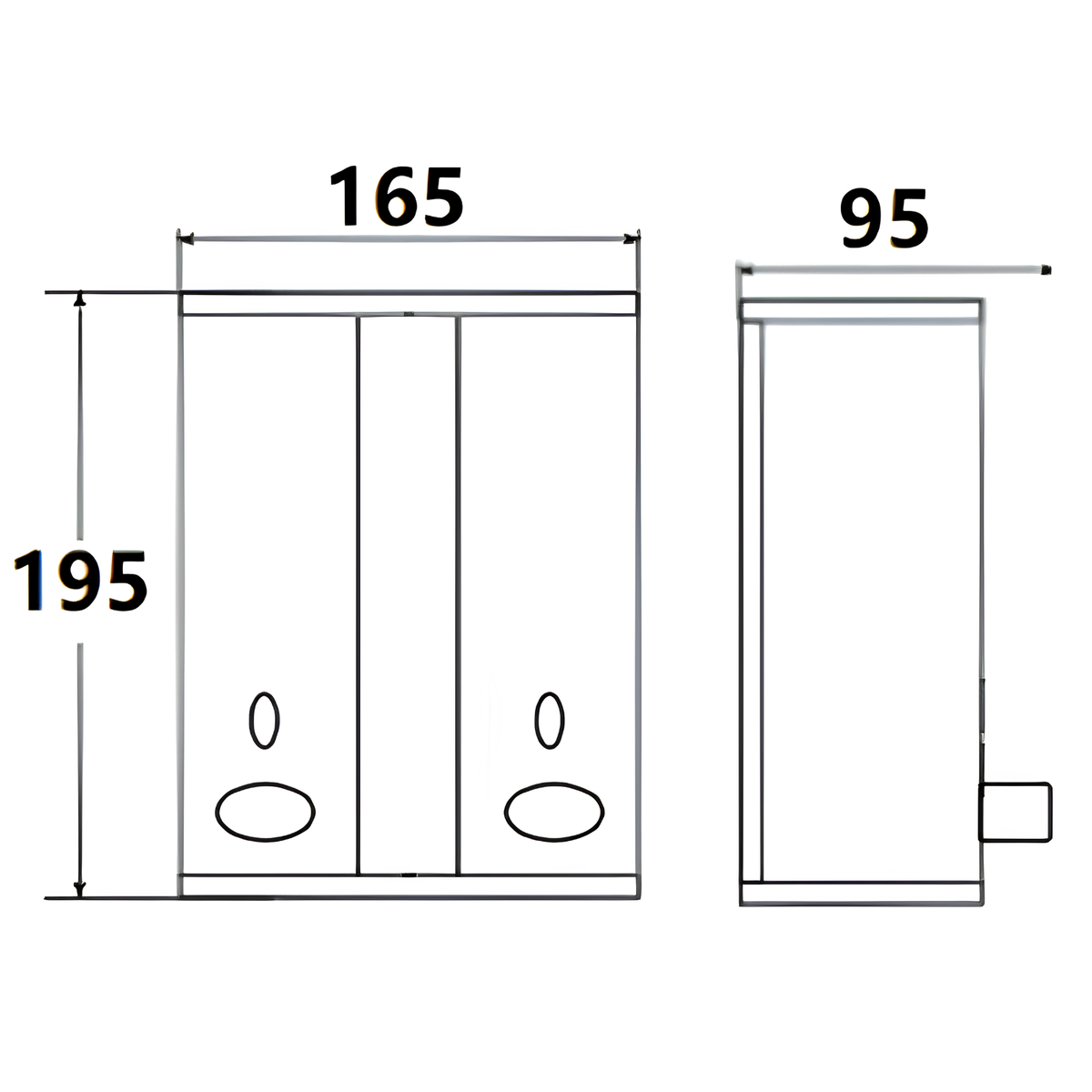 Onimi LD800B 800ml ABS Wall-Mounted Double Polished Chrome Finish Soap Dispenser