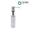 Onimi SD219-B 300ml Brass Pump ABS Bottle Deck-Mounted Soap Dispenser – Polished Chrome Finish