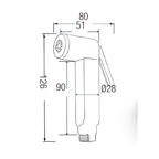 Saniware SWSB-ABS-361 Chrome Handheld Bidet Spray Set with Holder and Flexible Hose Suitable for: Toilets and Bathrooms Requiring Personal Hygiene and Rinsing