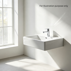 Saniware WB-440 510mm Ceramic White Wall-Hung Basin Sinki Tandas Bilik Mandi For Compact Vanity, Small Bathroom & Renovation Projects