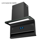 LIVINOX LCH-SUGI DC-90FB Black Cooker Hood – 2800 m³/h Powerful Suction, BLDC LGH Series Gas Hob Combo