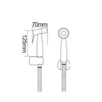 Saniware SWP-SS-304-75 Silver Stainless Steel Bidet Spray Set with Holder and Flexible Hose Suitable for: Toilets and Bathrooms Requiring Personal Hygiene and Rinsing