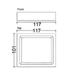 Onimi A140 117mm × 101mm Wall Mounted Rectangular  Polished Chrome Finish Soap Dish