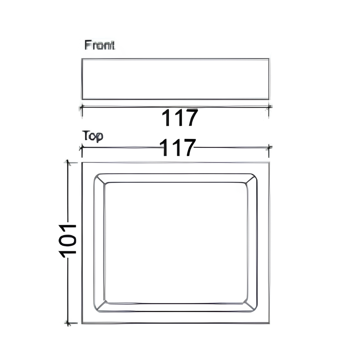 Onimi A140 117mm × 101mm Wall Mounted Rectangular  Polished Chrome Finish Soap Dish