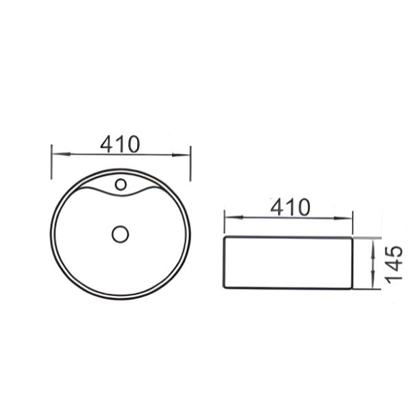 Saniware WB-383 410mm Ceramic White Above Counter Art Basin Sinki Tandas Bilik Mandi For Bathroom Vanity, Powder Room & Renovation Projects