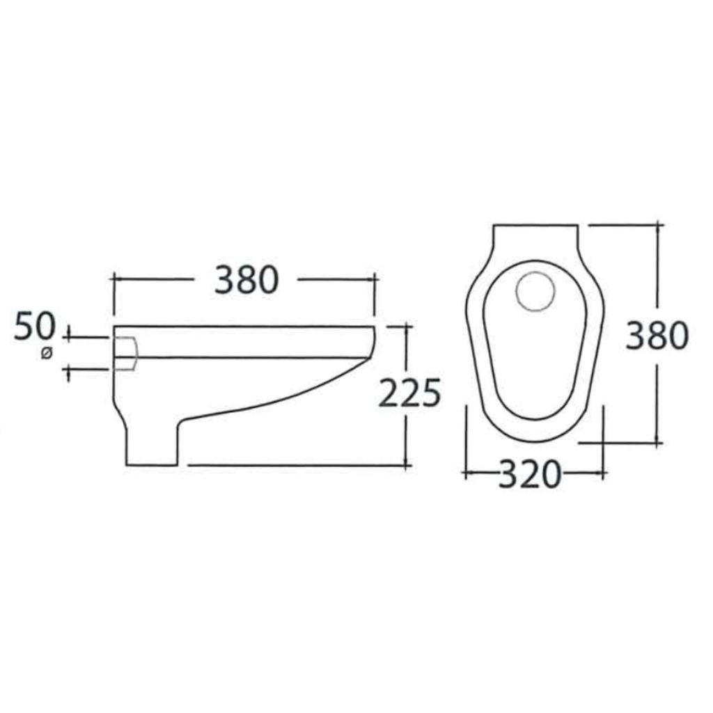 Asher C 399 White Ceramic S-Trap P-Trap Squatting Pan with Integral Tread Plates Ceramic Direct Hole Without Trap Tandas Cangkung