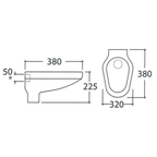Asher C 399 White Ceramic S-Trap P-Trap Squatting Pan with Integral Tread Plates Ceramic Direct Hole Without Trap Tandas Cangkung