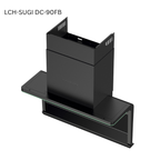 LIVINOX LCH-SUGI DC-90FB Black Cooker Hood – 2800 m³/h Powerful Suction, BLDC LGH Series Gas Hob Combo