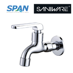 Saniware SWP-BR-3367A Chrome Wall Bib Tap Suitable for: Utility Sinks, Laundry Areas and General Household Washing Points