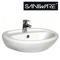 Saniware WB-2202 500mm Ceramic White Wall Hung Basin Sinki Tandas Bilik Mandi For Bathroom, Master Bathroom, Public Restroom & Larger Wash Areas