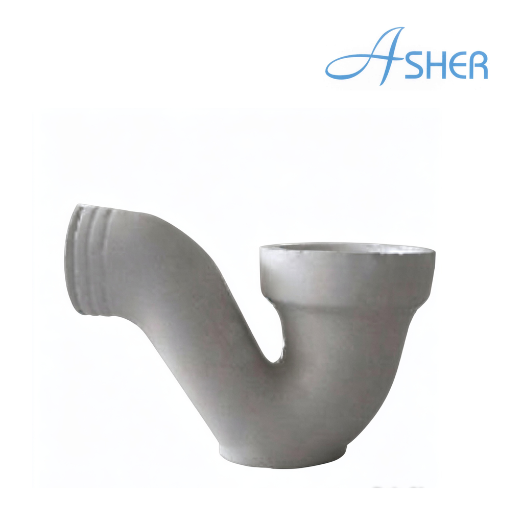 ASHER HS 3 P White Ceramic P Trap Underground Trap & Drainage Fitting for Squatting Pan