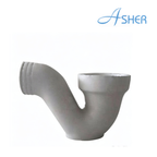 ASHER HS 3 P White Ceramic P Trap Underground Trap & Drainage Fitting for Squatting Pan