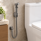Saniware SWSB-ABS-362-GM Gunmetal ABS Bidet Spray Set with Holder and 1.2m Flexible Hose Suitable for: Toilets and Bathrooms Requiring Personal Hygiene and Rinsing
