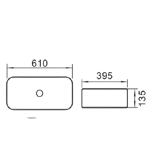 Saniware WB-386 610mm Ceramic White Above Counter Art Basin Sinki Tandas Bilik Mandi For Wide Vanity, Main Bathroom & Renovation Projects