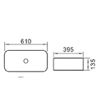 Saniware WB-386 610mm Ceramic White Above Counter Art Basin Sinki Tandas Bilik Mandi For Wide Vanity, Main Bathroom & Renovation Projects