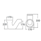 ASHER HS 3 P White Ceramic P Trap Underground Trap & Drainage Fitting for Squatting Pan