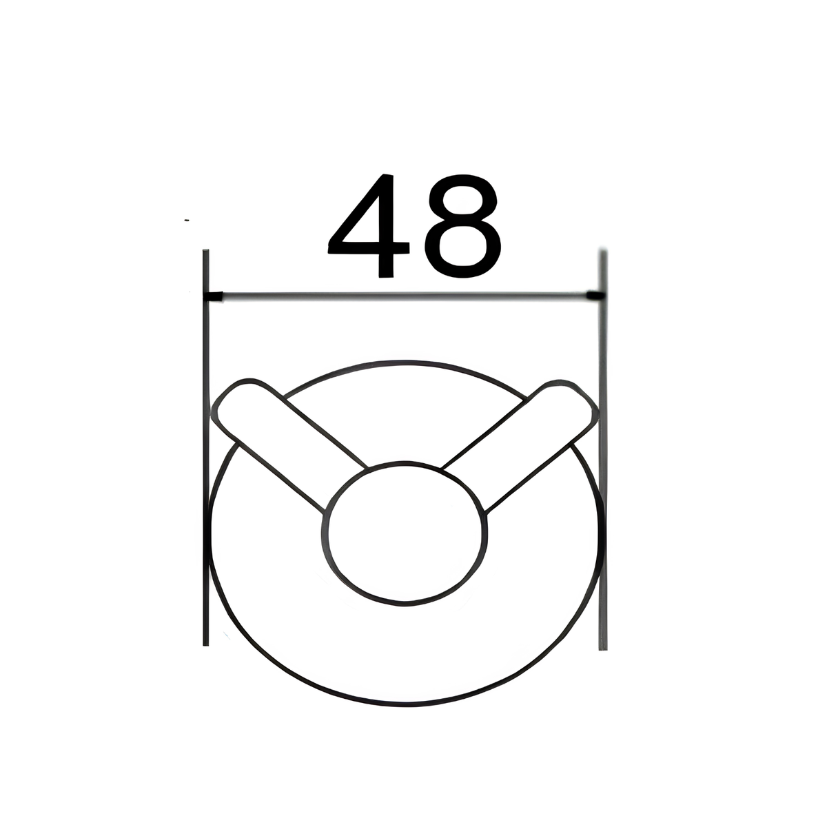 Onimi 2310 48mm Wall Mounted Matt Finish Stainless Steel Robe Hook