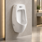 Saniware UB-614 White 790mm Ceramic Wall-Hung Urinal Bowl with Sensor Flush Valve AC Supply 400 x 355 x 790 mm Wall Back Fixing Tandas Lelaki Bilik Air For Commercial & Public Washrooms