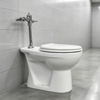 ASHER C 115 SFV Public WC Toilet Bowl S-Trap 150mm with Exposed Flush Valve & Seat Cov Tandas Komersial