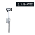 Saniware SWSB-ABS-364 Chrome ABS Bidet Spray Set with Holder and 1.2m Flexible Hose Suitable for: Toilets and Bathrooms Requiring Personal Hygiene and Rinsing
