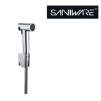 Saniware SWSB-ABS-364 Chrome ABS Bidet Spray Set with Holder and 1.2m Flexible Hose Suitable for: Toilets and Bathrooms Requiring Personal Hygiene and Rinsing