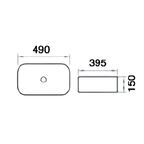 Saniware WB-400A 490mm Ceramic White Above Counter Art Basin with Gold Rim Sinki Tandas Bilik Mandi For Modern Vanity, Feature Bathroom & Renovation Projects