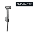Saniware SWSB-ABS-364-GM Gunmetal ABS Bidet Spray Set with Holder and 1.2m Flexible Hose Suitable for: Toilets and Bathrooms Requiring Personal Hygiene and Rinsing