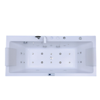 Arris Infinity Pravia ars-M1812 White Massage Bathtub 1700 × 800 × 630mm with 14 Massage Jets, Waterfall & LED Lighting