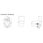 Johnson Suisse Treviso BTW Close-coupled (Rimless) WC