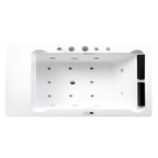 Arris Infinity Nova ars-M1306 White Massage Bathtub 1800 × 1200 × 650mm with 8 Massage Jets, Bubble Bath, Waterfall & LED Lighting