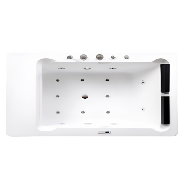 Arris Infinity Nova ars-M1306 White Massage Bathtub 1800 × 1200 × 650mm with 8 Massage Jets, Bubble Bath, Waterfall & LED Lighting