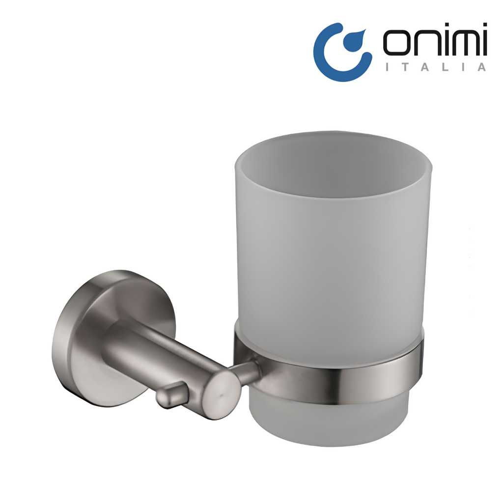 Onimi 2306 Wall-Mounted Matt Stainless Steel Finish Tumbler Holder