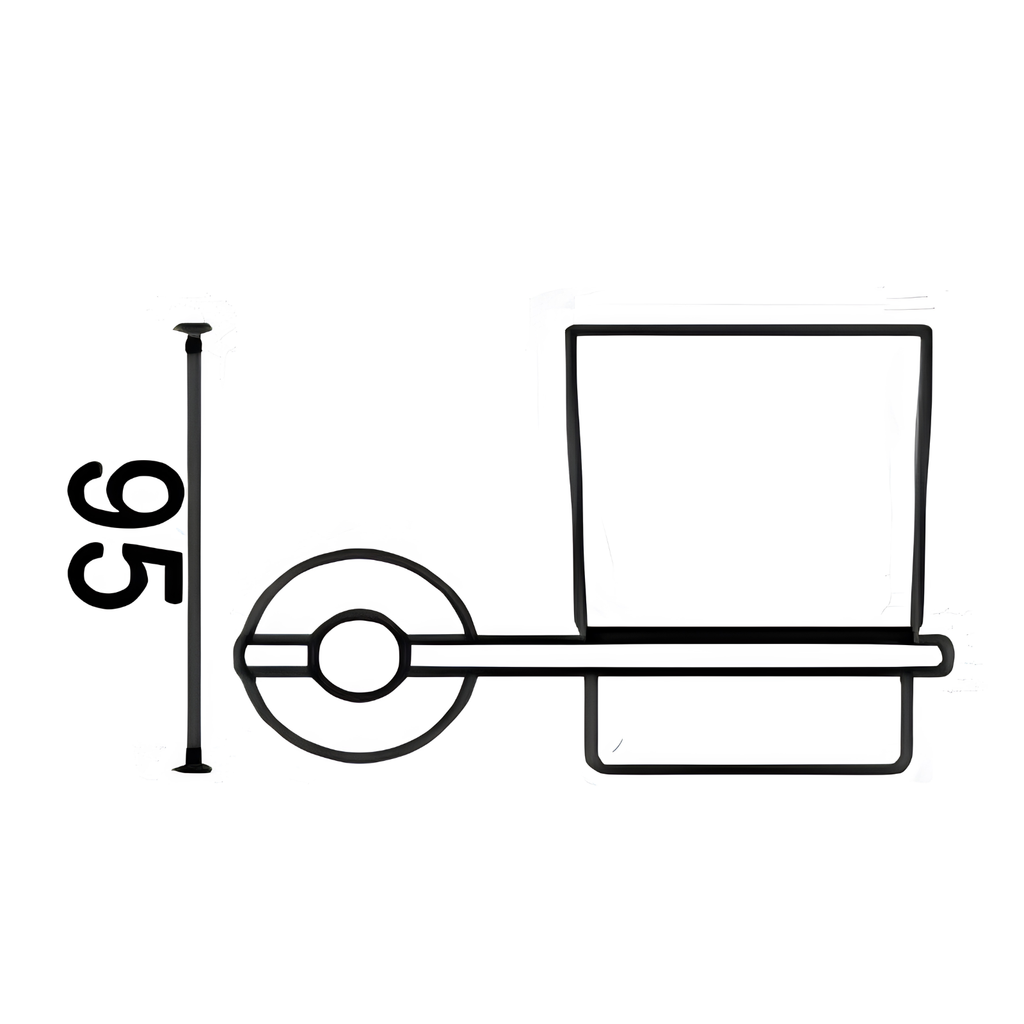 Onimi 2306 Wall-Mounted Matt Stainless Steel Finish Tumbler Holder