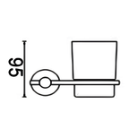 Onimi 2306 Wall-Mounted Matt Stainless Steel Finish Tumbler Holder