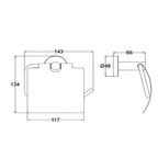 Onimi 2307 143mm Wall-Mounted Brushed Stainless Steel FinishToilet Paper Holder with Cover