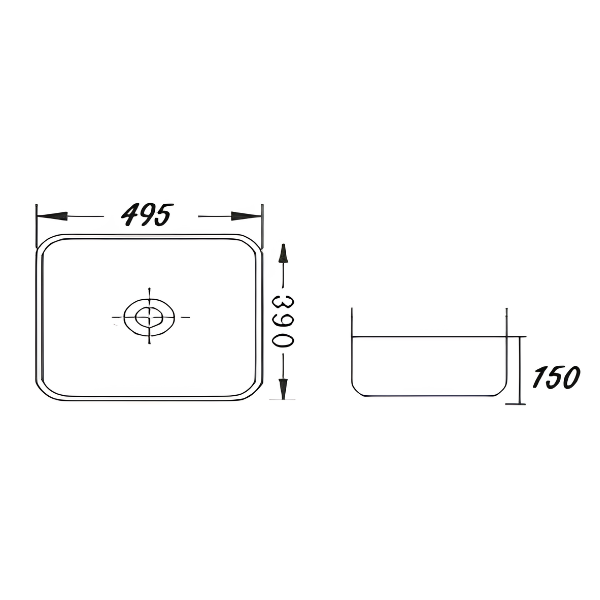 Saniware WB-493 MB 495mm Ceramic Matt Black Above Counter Art Basin Sinki Tandas Bilik Mandi For Modern Vanity, Feature Bathroom & Renovation Projects