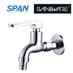 Saniware SWP-BR-3367 Chrome Wall Bib Tap with 1/2″ Hose Connector Suitable for: Laundry Areas, Utility Sinks and Hose Washing Tasks