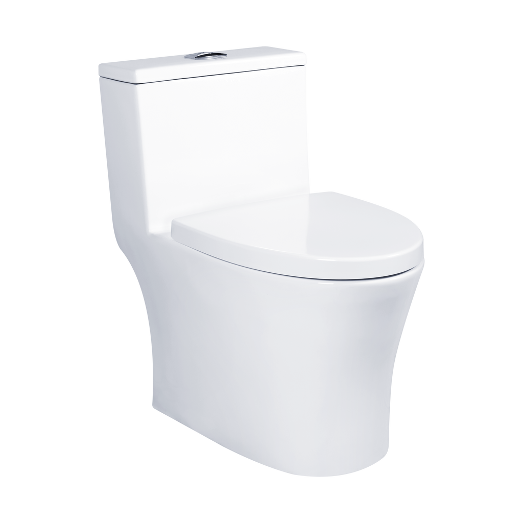 Docasa A333 P-trap 180mm S-Trap 200mm 250mm Bathroom One Piece Rimless Washdown WC Water Closet 1 Piece Jamban Duduk