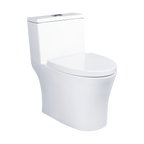 Docasa A333 P-trap 180mm S-Trap 200mm 250mm Bathroom One Piece Rimless Washdown WC Water Closet 1 Piece Jamban Duduk