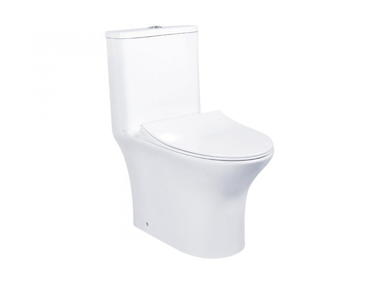 Docasa A400 P-trap 180mm S-Trap 100mm till 300mm Bathroom One Piece Rimless Washdown WC Water Closet 1Piece Jamban Duduk