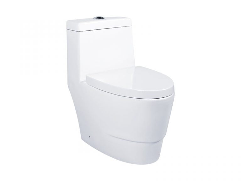 Docasa A819 S-Trap 250mm 300mm Bathroom One Piece Rimless Washdown WC Water Closet 1 Piece Jamban Duduk PP Solf Close