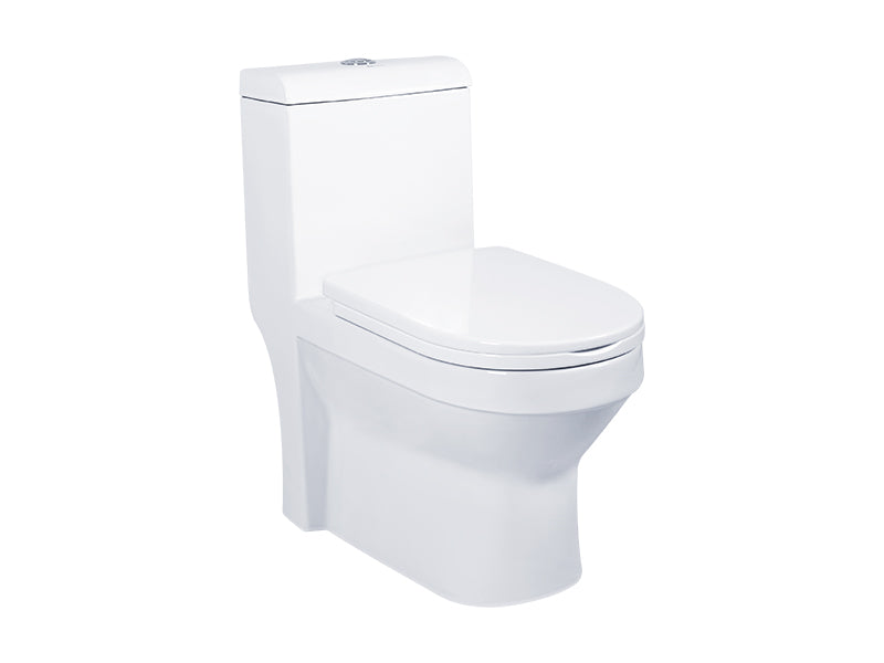 Docasa A890 P-trap 180mm S-Trap 250mm 300mm Bathroom One Piece Rimless Washdown WC Water Closet 1 Piece Jamban Duduk