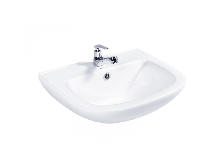 DOCASA B305 440mm Ceramic Wall Hung Basin Sinki Tandas Bilik Mandi For Bathroom, Dining Area, And Outdoor